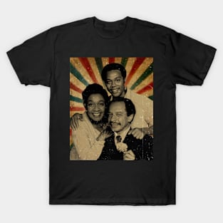 The Jeffersons Family -  - Photo Vintage Retro Look Fan Design T-Shirt